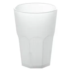 Bicchiere Bibita Plastica (410ml) FREEZING Bianco satinato 993 - immagine 1
