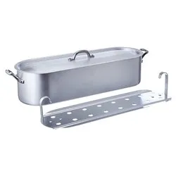 Pesciera PROFESSIONAL (45x15,2cm) Alluminio con coperchio e griglia FAMILY FAMA1845 - immagine 1