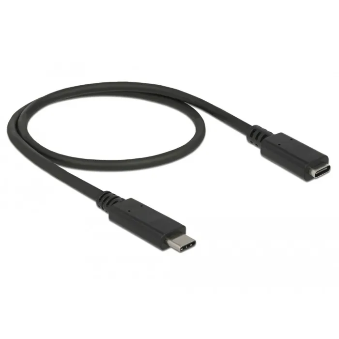 85532 cavo USB 0,5 m USB 3.2 Gen 1 (3.1 Gen 1) USB C Nero, Cavo di prolunga - immagine 1