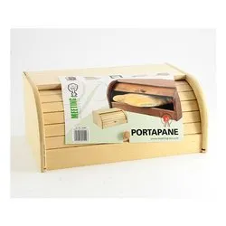 Porta pane legno (39x25x17cm) con serrandina Naturale 180 - immagine 1