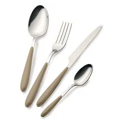 Set posate tavola 24 pz Plastica ABS MASTER Tortora RN94721N24 - immagine 1
