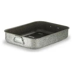 Rostiera Alluminio antiaderente (32,5x25x6,5cm) JANET 2.0 Grigio pietra JANE2ROSXXXXXX30 - immagine 1