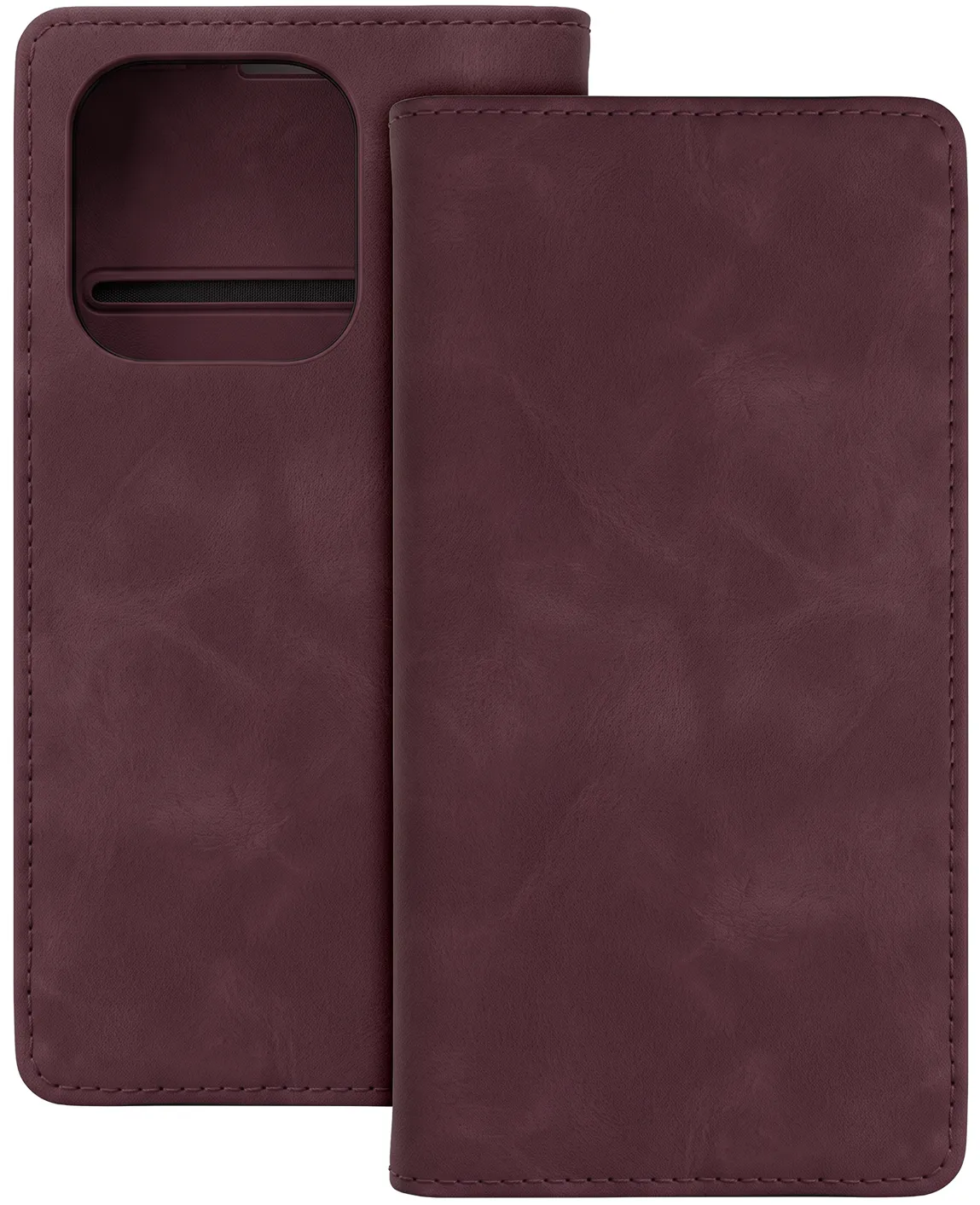 Custodia per Motorola Moto G34, OEM, Smart Suede, Vinaccia - immagine 1
