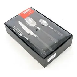 Set posate tavola 24 pz Plastica ABS MASTER Nero RN91521N24 - immagine 1