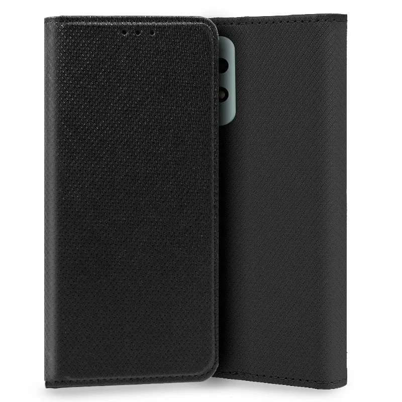 Custodia Flip Cover nera liscia e fantastica per Samsung Galaxy A73 5G A736 - immagine 1