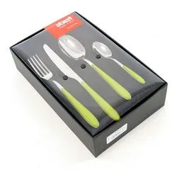 Set posate tavola 24 pz Plastica ABS MASTER Verde RN93421N24 - immagine 1
