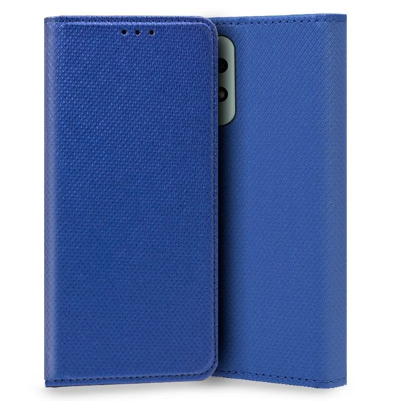 Fantastica custodia Flip Cover blu tinta unita per Samsung Galaxy A73 5G A736 - immagine 1