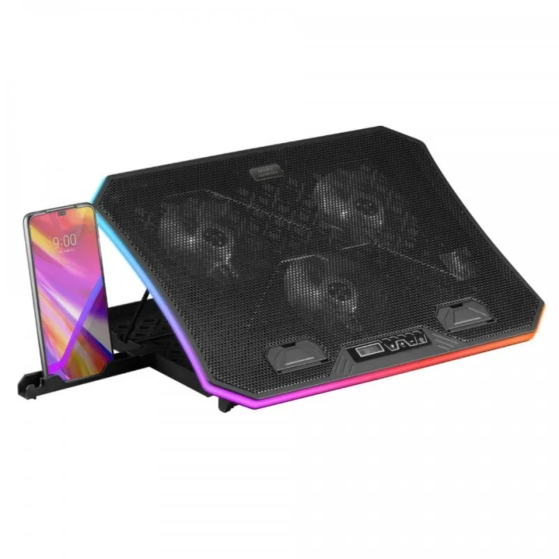 Base di raffreddamento Mars Gaming MNBC6 RGB per laptop fino a 19'' + supporto XL - immagine 1