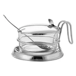 Formaggiera Inox (10x8cm) Nouvelle Cuisine con cucchiaino Cromo 50943400 - immagine 1