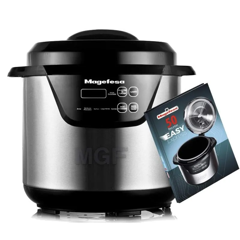 Magefesa Easy Express Pentola a Pressione Elettrica 6L 1000W + Libro - immagine 1