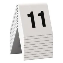 Segnaposto Set 10 Numeri da 11 a 20 (5,2x4,2x5,2cm) SECURIT Bianco TN 11 20 WT - immagine 1