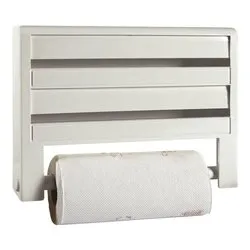 Porta rotolo triplo con carta a parete (35x7x26cm) Bianco 909 - immagine 1