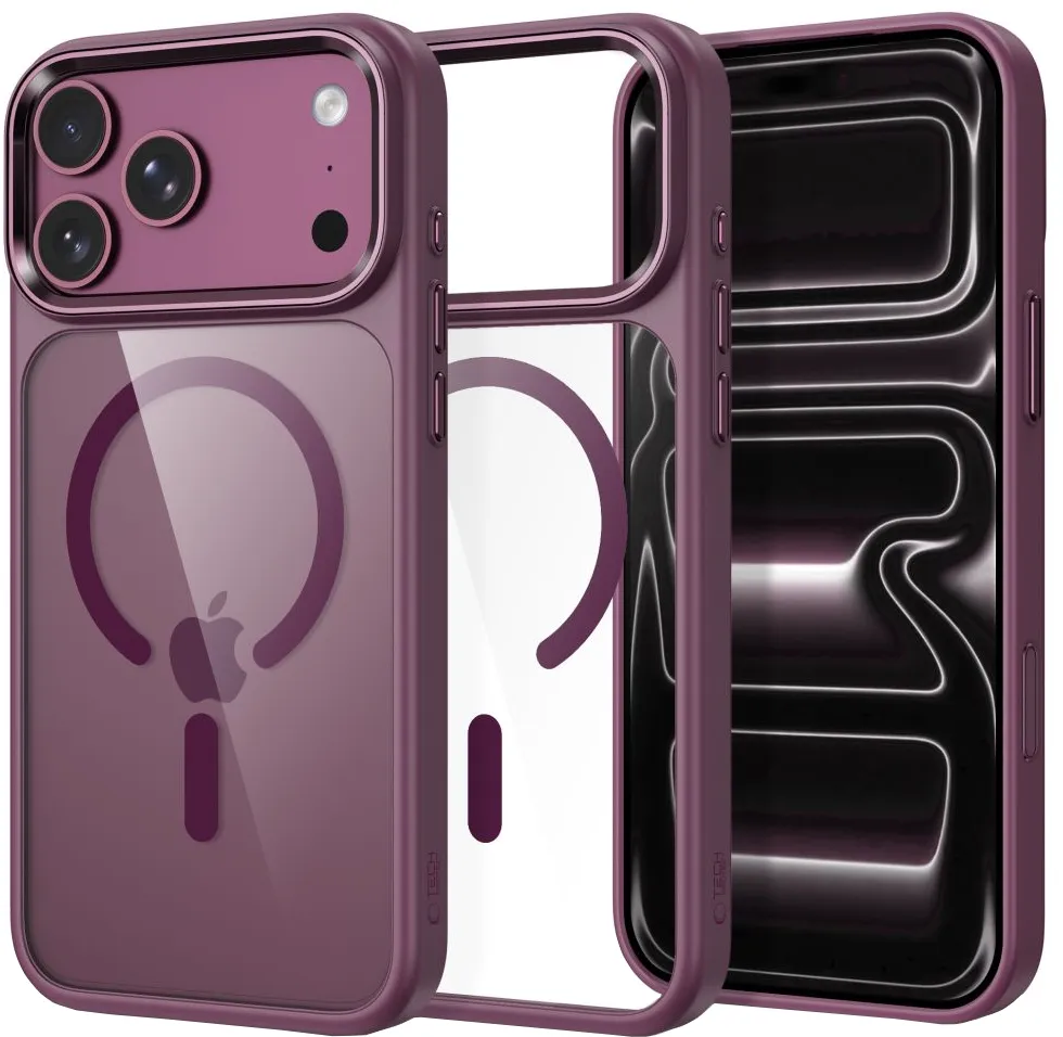 Custodia per Apple iPhone 18 Pro Max / 17 Pro Max, Tech-Protect, Magmat CC, Vinaccia Trasparente - immagine 1