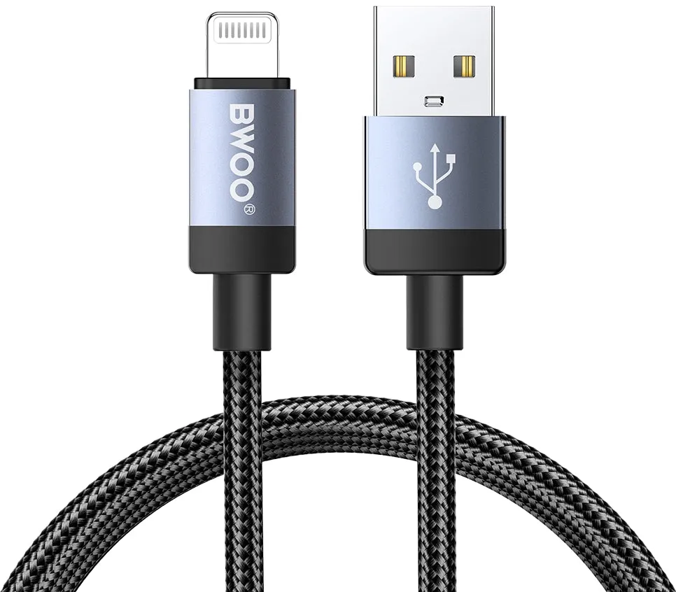 Cavo Dati e Ricarica USB-A - Lightning BWOO BO-X401L, 18W, 1m, Nero - immagine 1