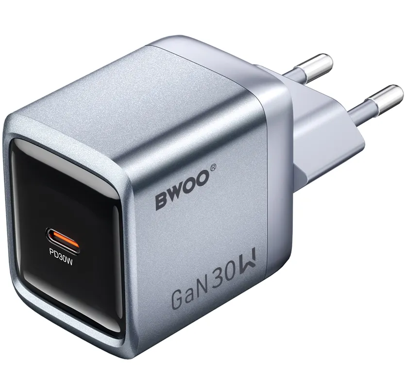 Caricatore da rete BWOO BO-CDA236, 30W, 3A, 1 x USB-C, Grigio - immagine 1