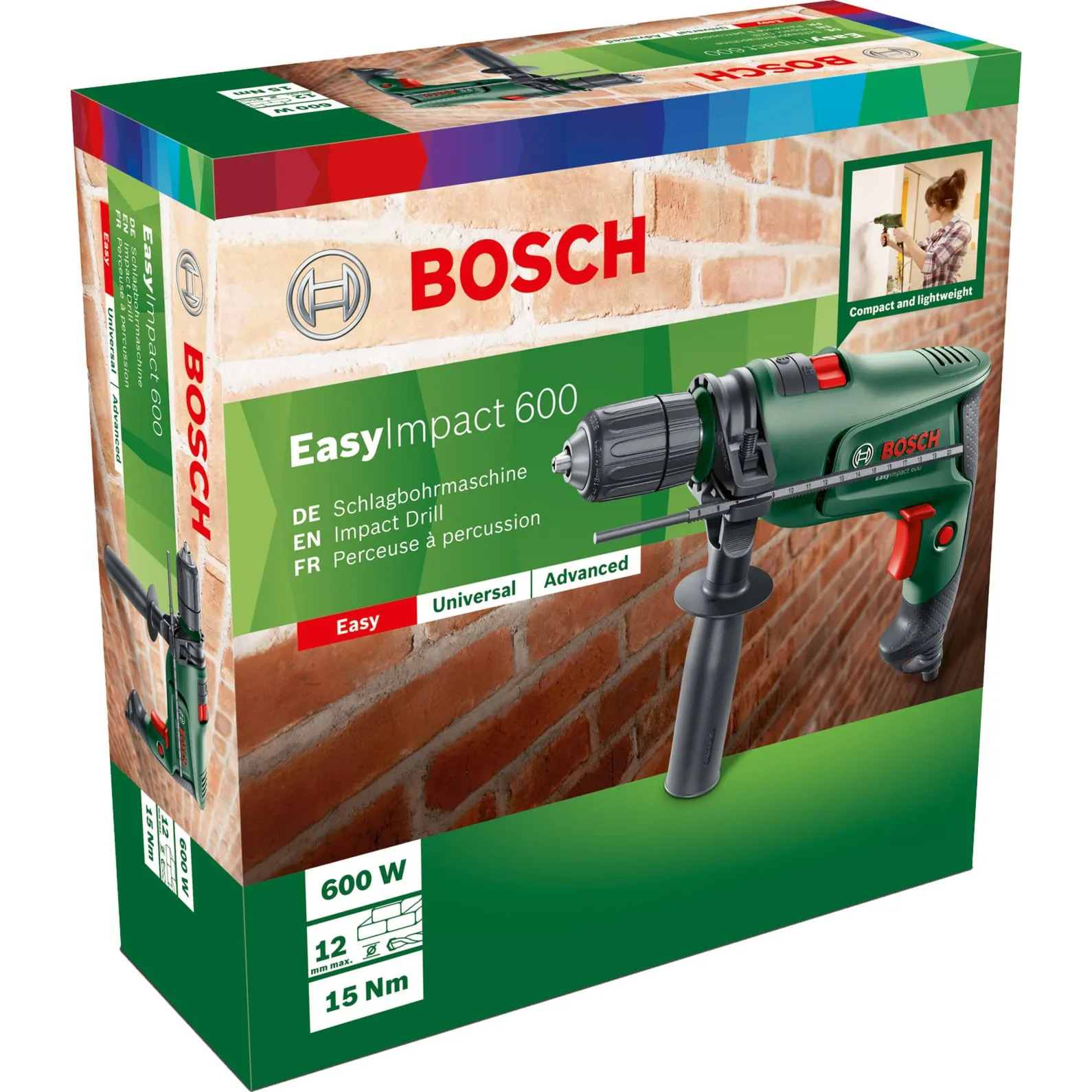 Easy Impact 600 600 W 3000 Giri/min Senza chiave, Trapano a percussione - immagine 1