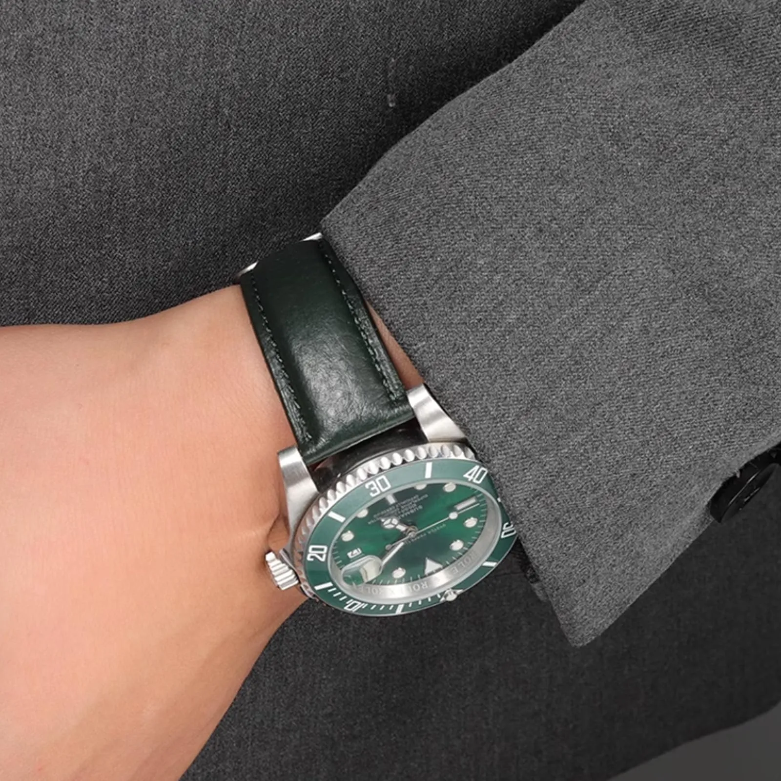 Aoeiwv Cinturini Orologio in Pelle Sgancio Rapido Mano Cucito Tessura Imbottito Cinturino 12/13/14/15/16/17/18/19/20/21/22/23/24 mm Cinturino Orologio in Pelle Genuina per Donne Uomini - immagine 7