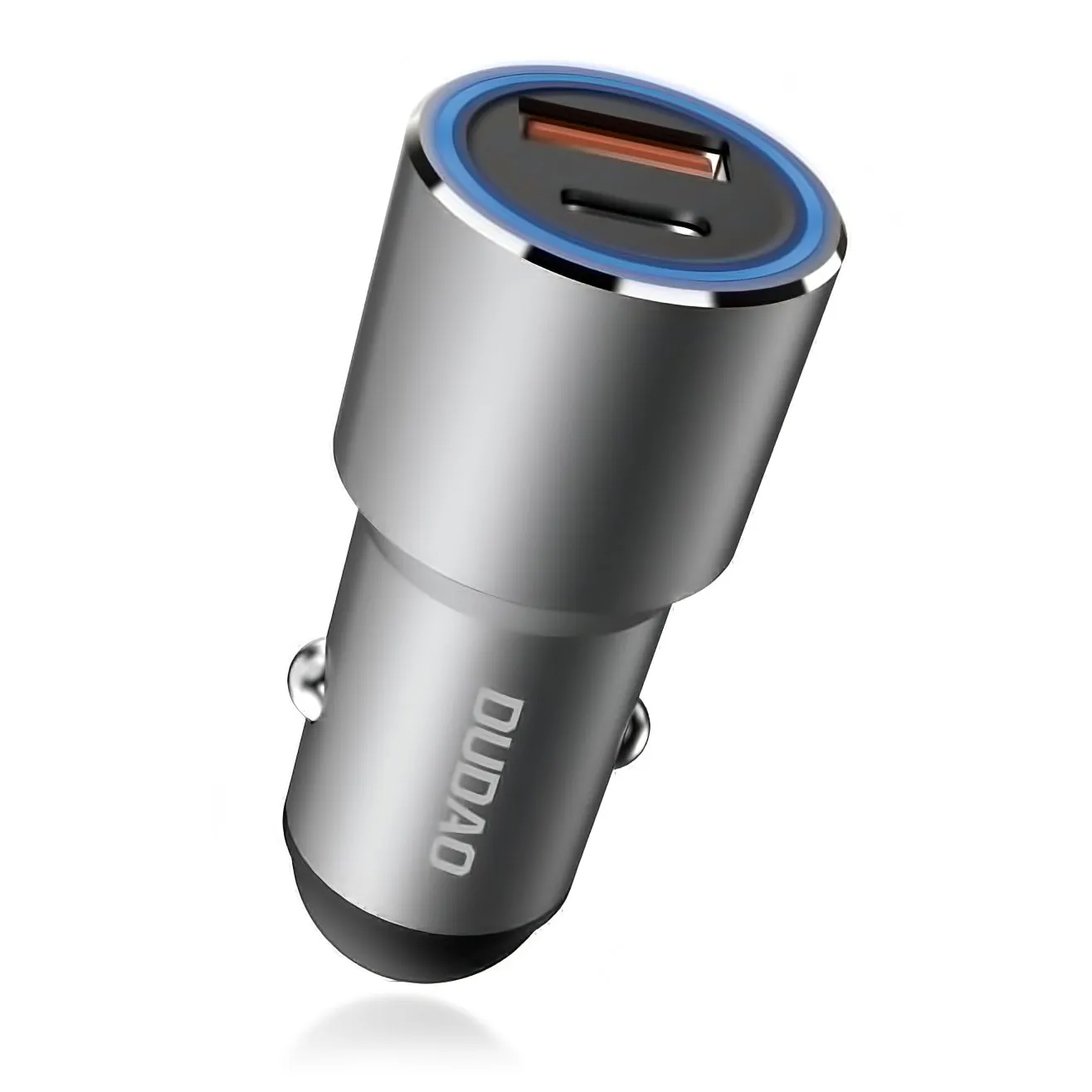 Caricatore Auto Dudao R4PQ, 22.5W, 3A, 1 x USB-A - 1 x USB-C, Grigio - immagine 1