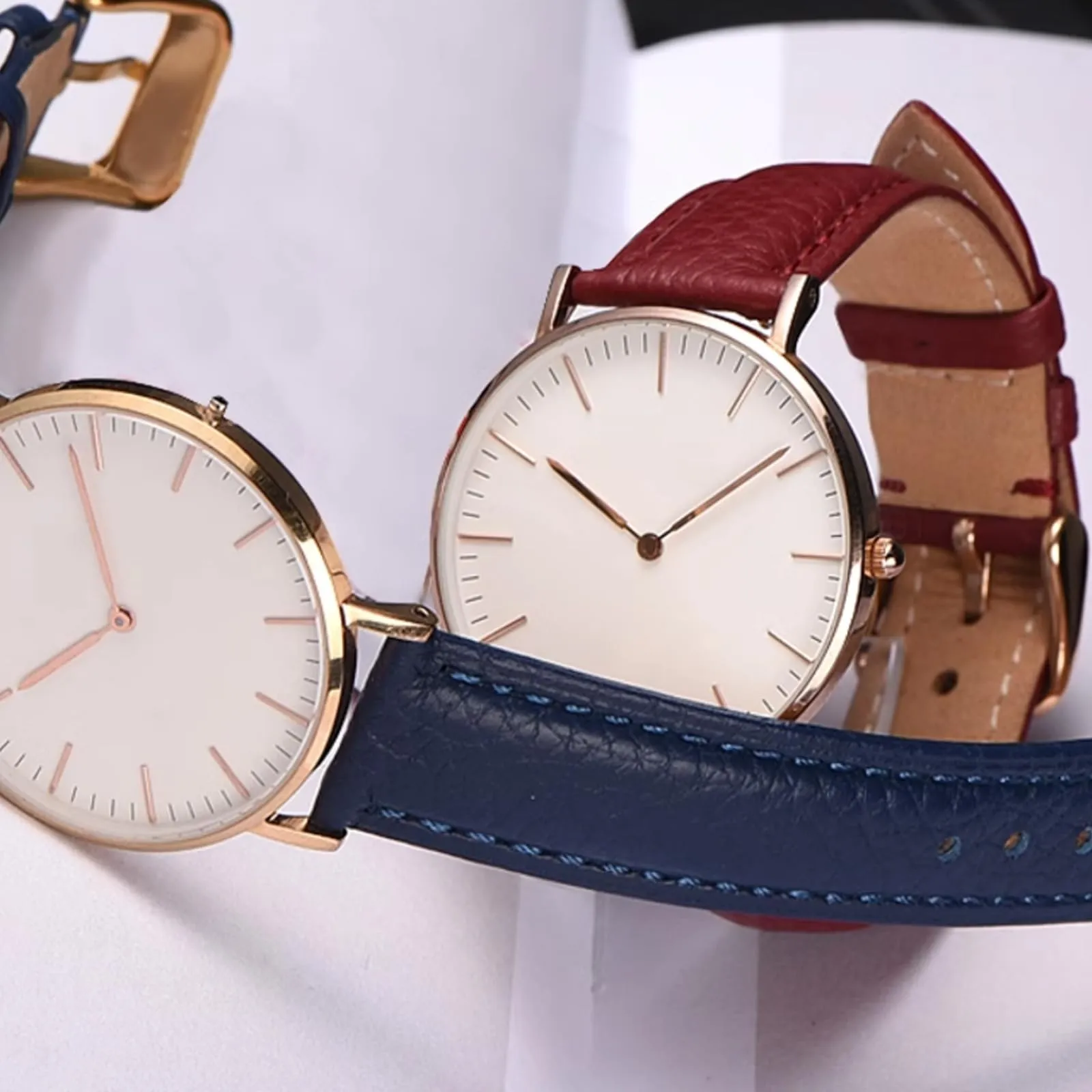 Aoeiwv Cinturini Orologio in Pelle Sgancio Rapido Mano Cucito Tessura Imbottito Cinturino 12/13/14/15/16/17/18/19/20/21/22/23/24 mm Cinturino Orologio in Pelle Genuina per Donne Uomini - immagine 4