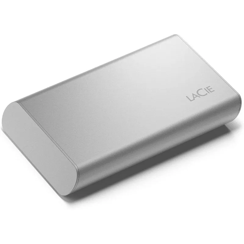 SSD portatile Lacie da 1 TB 2,5" NVMe USB-C Argento - immagine 1