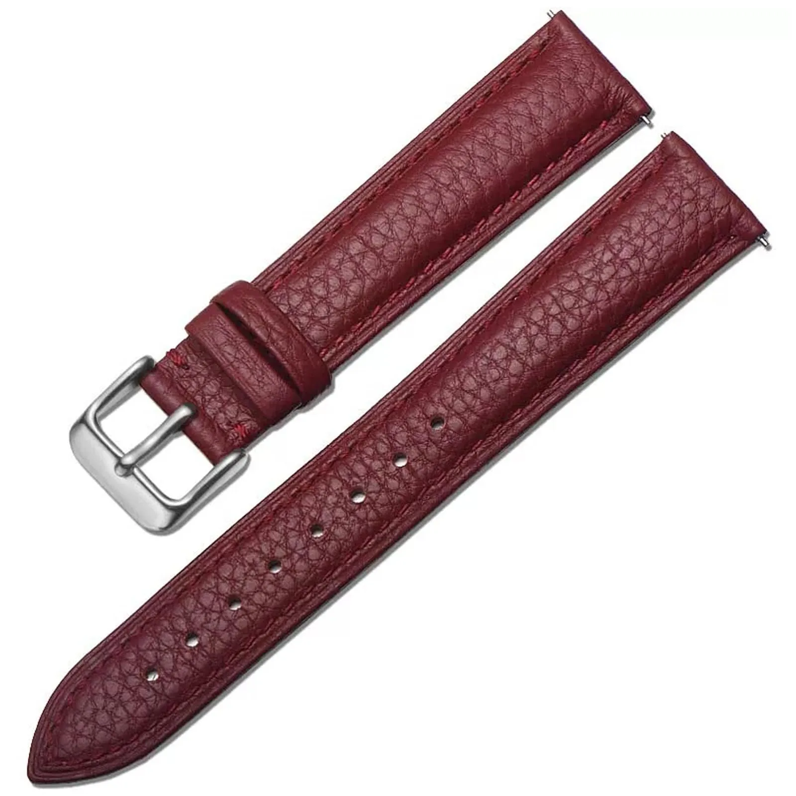 Aoeiwv Cinturini Orologio in Pelle Sgancio Rapido Mano Cucito Tessura Imbottito Cinturino 12/13/14/15/16/17/18/19/20/21/22/23/24 mm Cinturino Orologio in Pelle Genuina per Donne Uomini - immagine 1