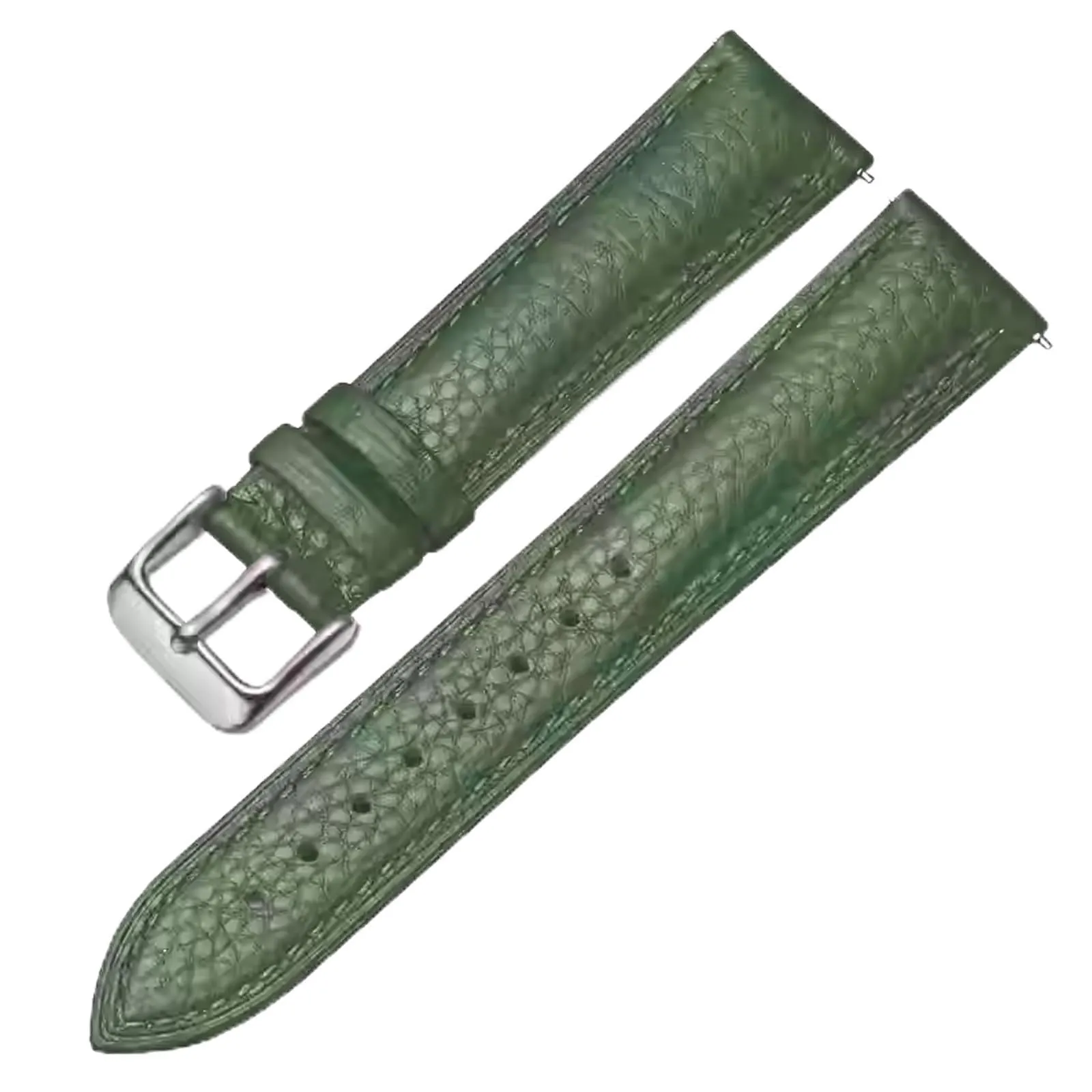 Aoeiwv Cinturini Orologio in Pelle Sgancio Rapido Mano Cucito Tessura Imbottito Cinturino 12/13/14/15/16/17/18/19/20/21/22/23/24 mm Cinturino Orologio in Pelle Genuina per Donne Uomini - immagine 1