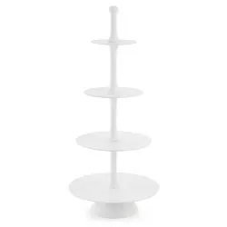 Alzata (55x123cm) decorativa 4 piani MALLET Bianco 0184869 - immagine 1
