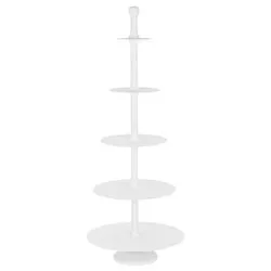 Alzata (61x159cm) decorativa 5 piani RIDHI Bianco 0185333 - immagine 1