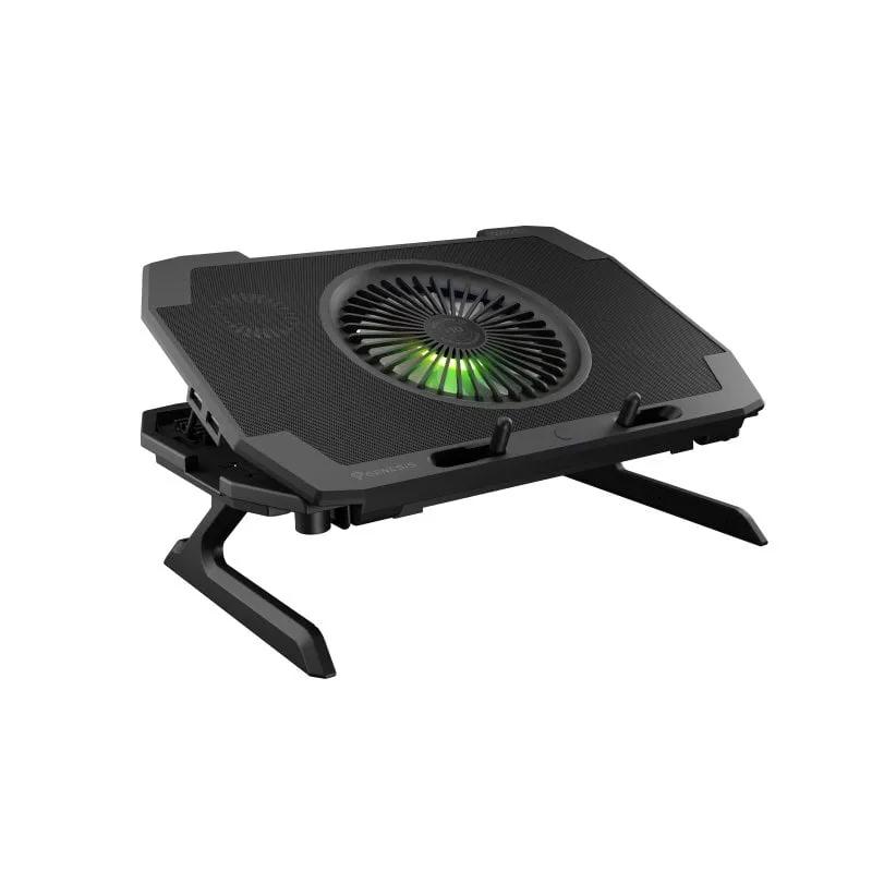 Base di raffreddamento Genesis Oxid 850 RGB per laptop fino a 17,3" Nera - immagine 1