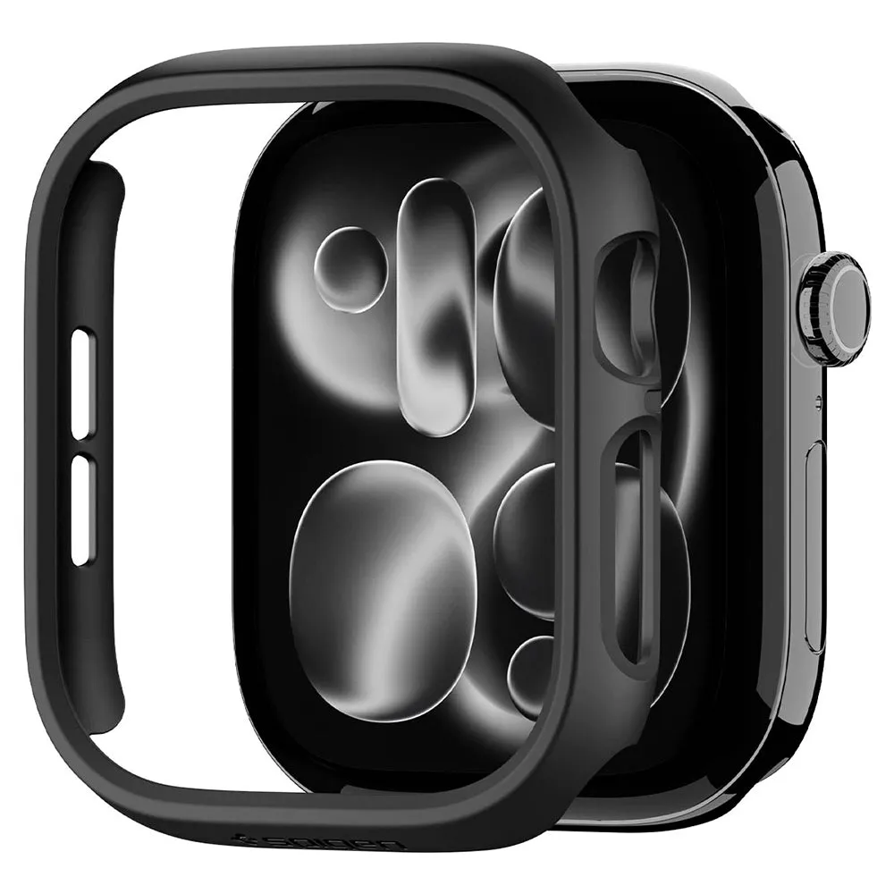 Custodia Spigen Thin Fit per Apple Watch 12 42mm, Nera ACS11880 - immagine 1