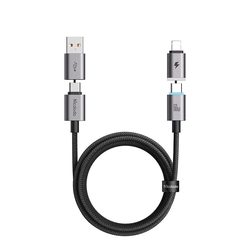 Cavo Dati e Ricarica USB-A / USB-C - USB-C / Lightning McDodo CA-6560, 60W, 1,2m, Nero - immagine 1