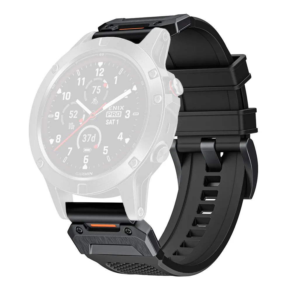 Cinturino Techsuit W068 per Garmin Watch Fenix Series, 26mm, Nero - immagine 1