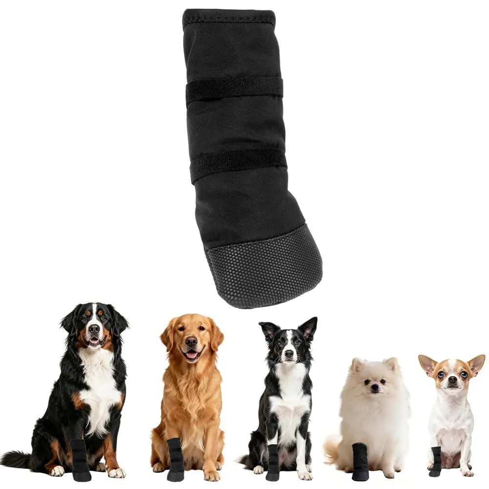 OSDUE Impermeabili Scarpette Cane,Calze di Protezione e Recupero per Cani,Stivali per Cani Paw Protector,Antiscivolo,Regolabili e Lavabili,per Dog per Calzini Cane Ferite attività All'aperto(S) - immagine 1