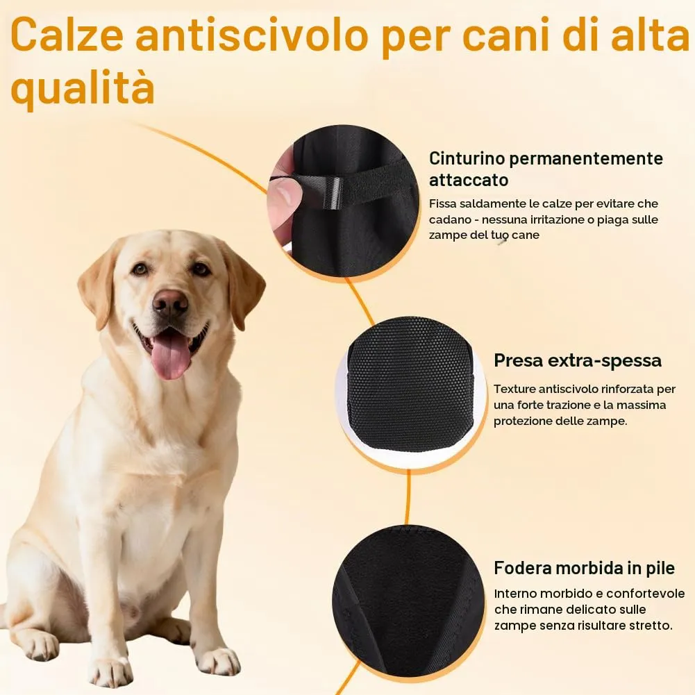 OSDUE Impermeabili Scarpette Cane,Calze di Protezione e Recupero per Cani,Stivali per Cani Paw Protector,Antiscivolo,Regolabili e Lavabili,per Dog per Calzini Cane Ferite attività All'aperto(M) - immagine 3