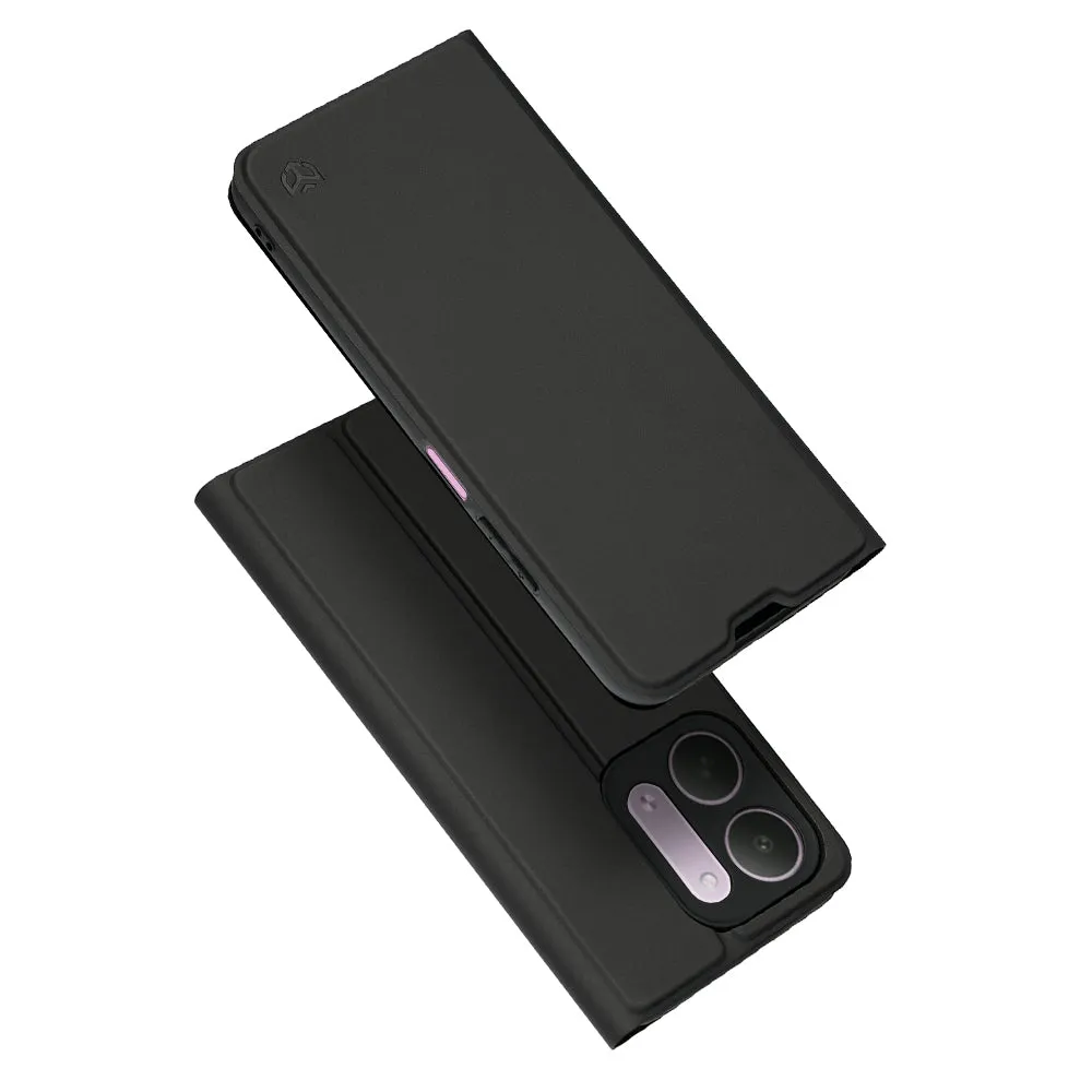 Custodia per Xiaomi Redmi 17C 5G, Techsuit, Magskin Book, Nera - immagine 1