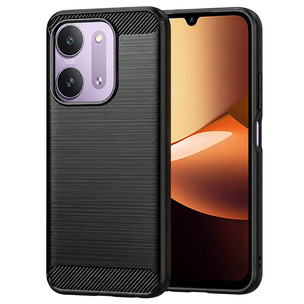 Custodia per Xiaomi Redmi 17C 5G, Techsuit, Carbonio, Nera - immagine 1