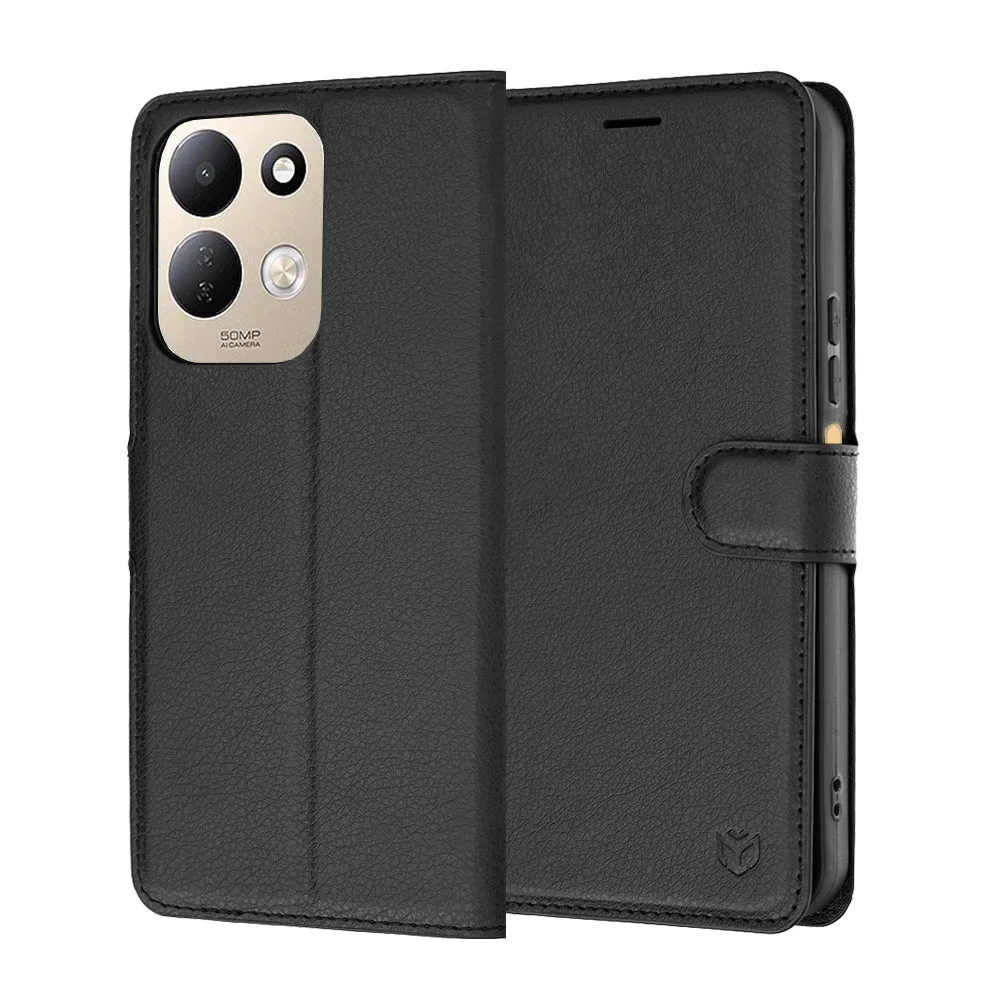 Custodia per Xiaomi Redmi 17 5G / 17 4G, Techsuit, Leather Folio, Nera - immagine 1