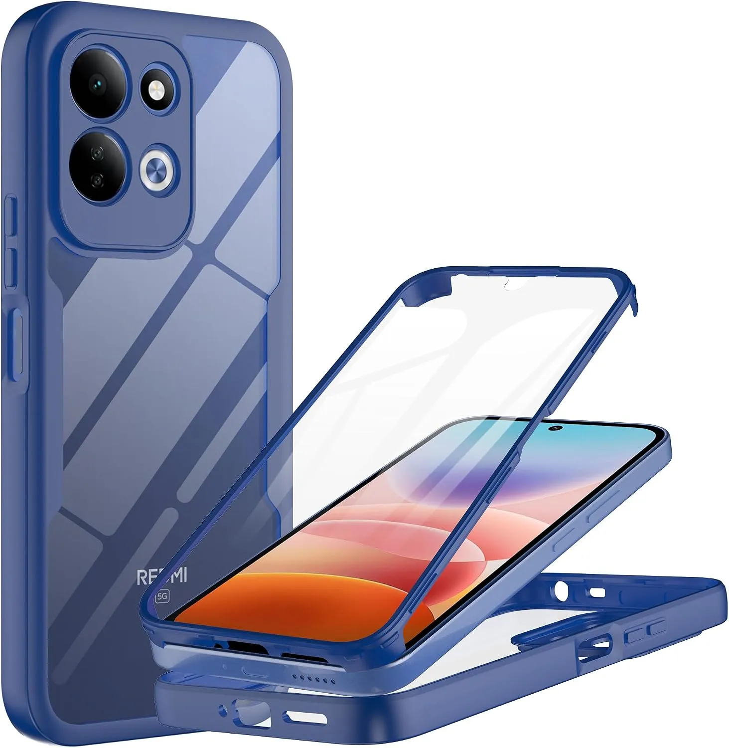 Custodia per Xiaomi Redmi 17 5G / 17 4G, Techsuit, ColorVerse 360, Blu - immagine 1