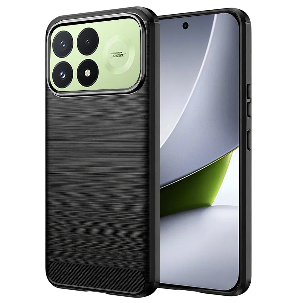 Custodia per Xiaomi Poco F9 Pro, Techsuit, Carbonio, Nera - immagine 1