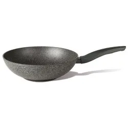 Wok Alluminio antiaderente 1 manico (28cm) MINERALIA Grigio BS7932829101 - immagine 1