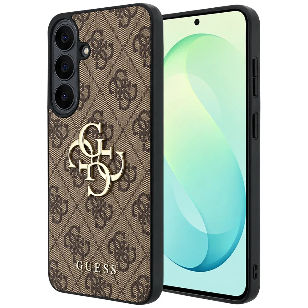 Custodia per Samsung Galaxy S26 FE S741, Guess, Logo Metallico 4G, Marrone - immagine 1