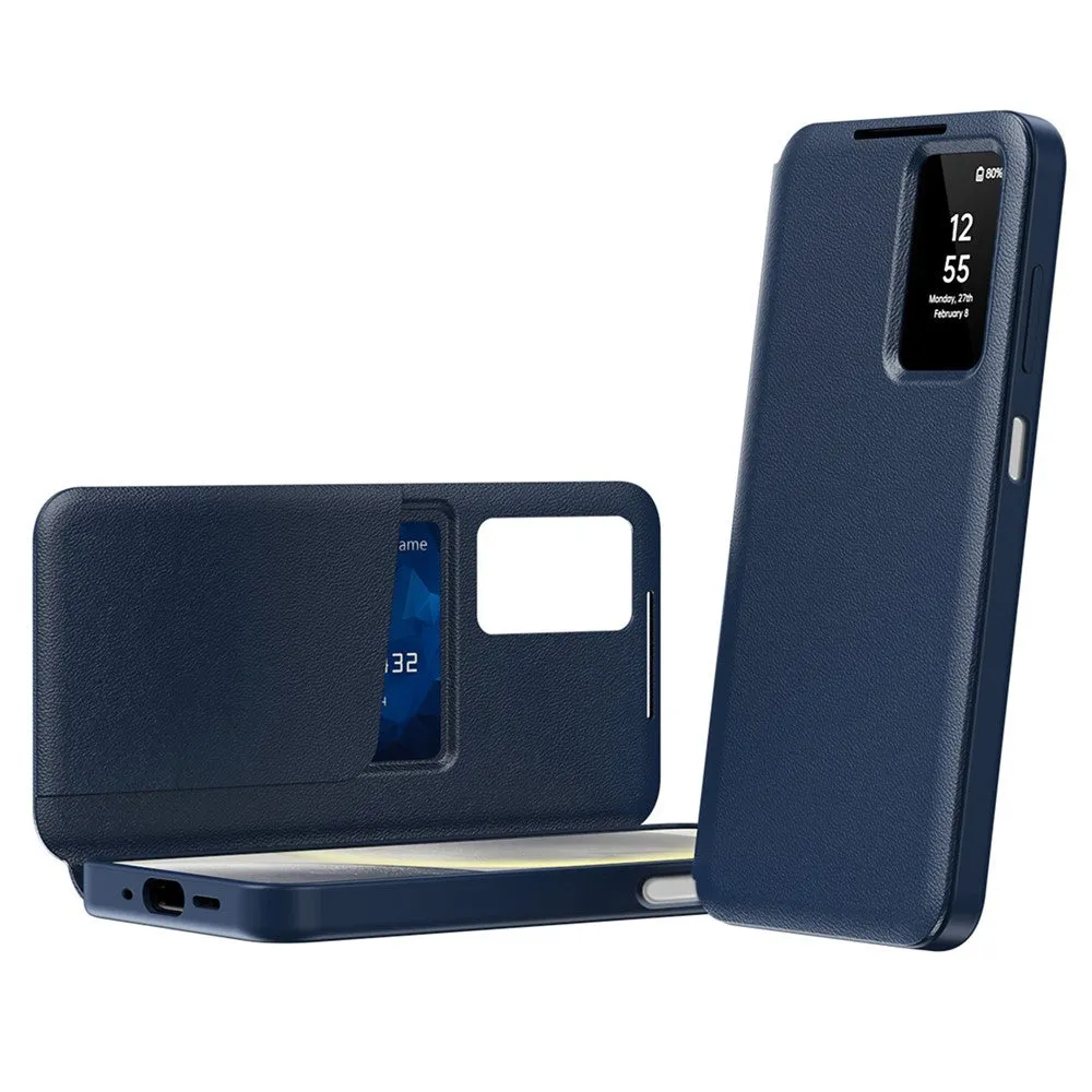 Custodia per Samsung Galaxy A27 5G, Techsuit, SmartView, Blu - immagine 1