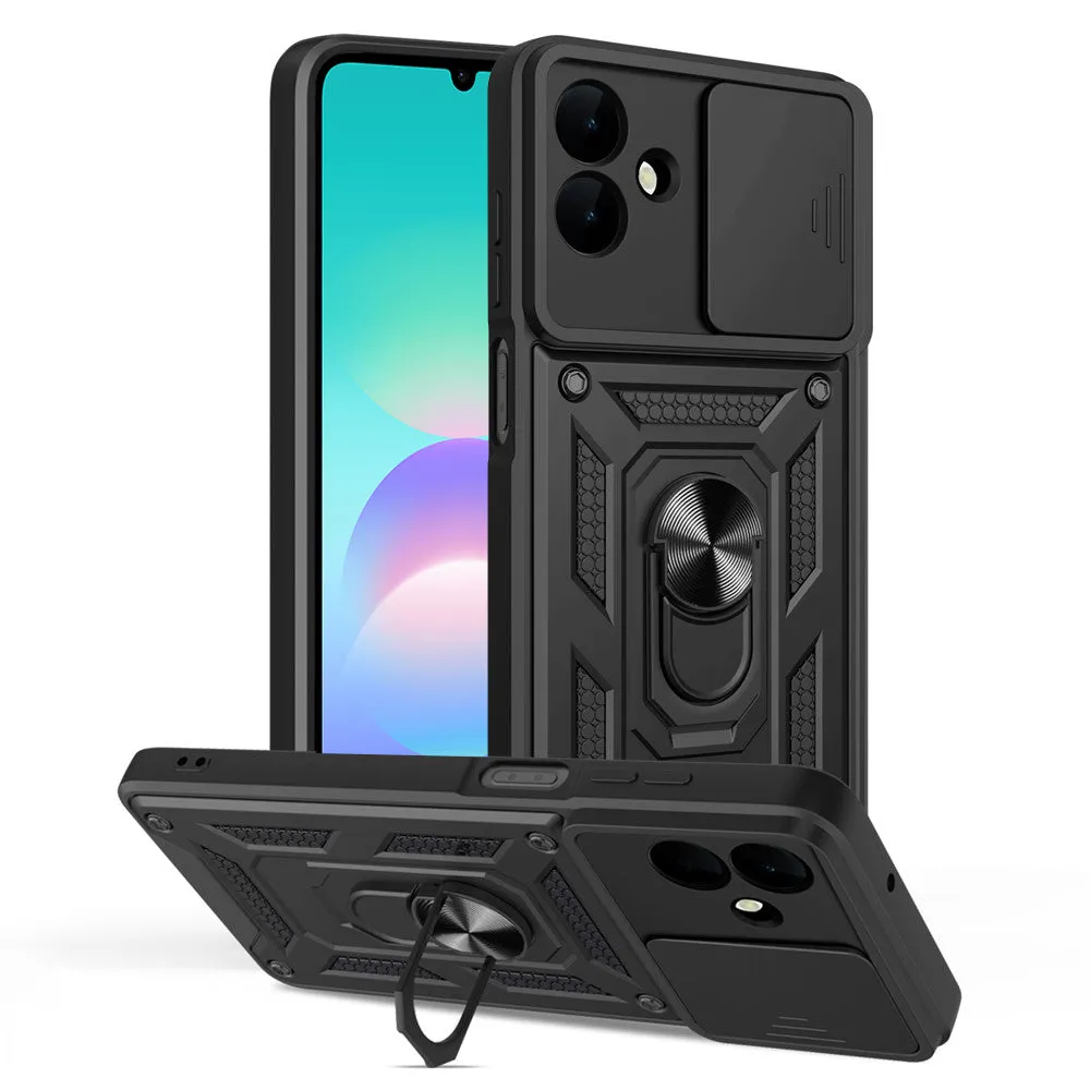 Custodia per Samsung Galaxy A08 4G A085 / A07 5G A076, Techsuit, CamShield, Nera - immagine 1