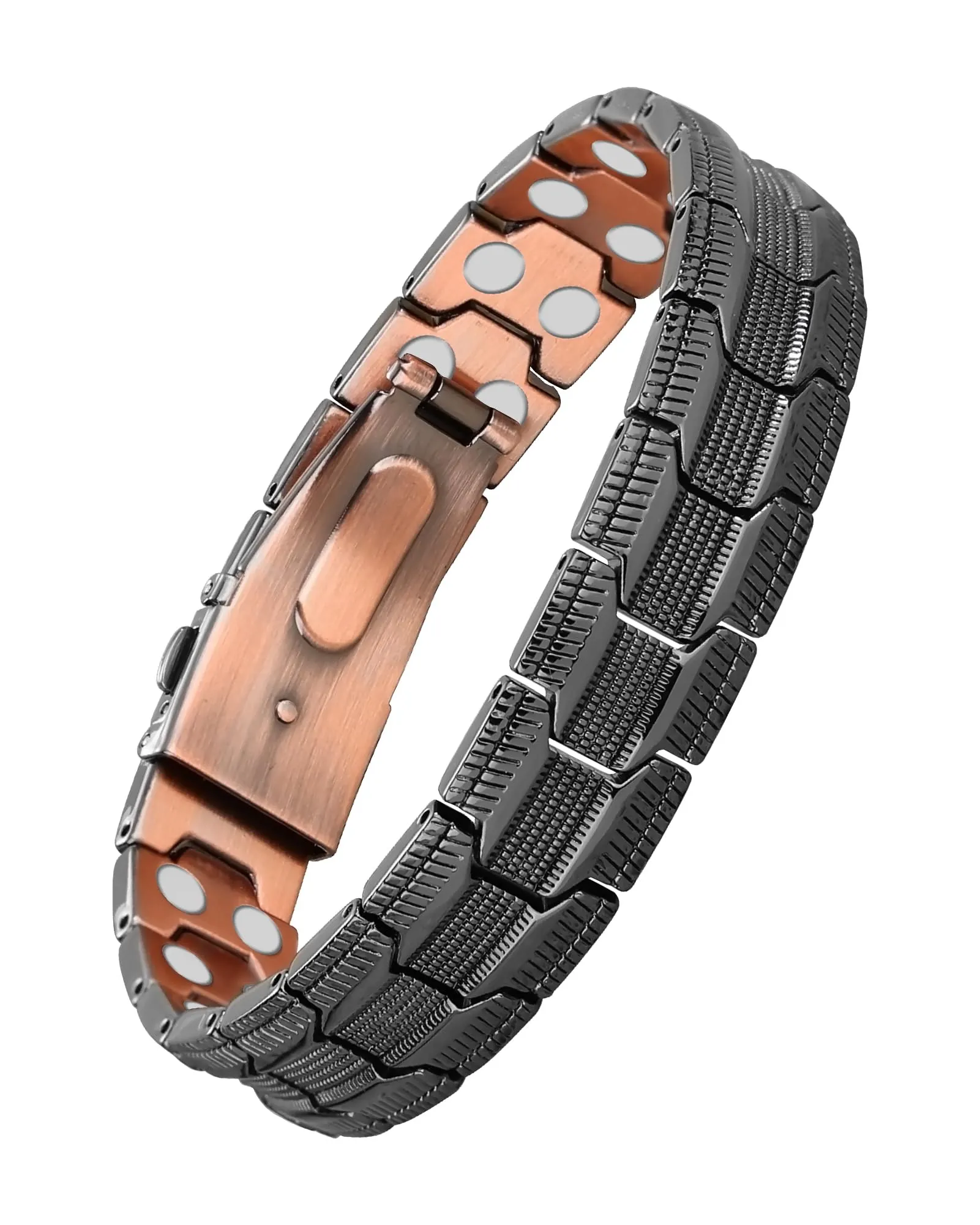 MagEnergy Bracciale in rame da uomo, regolabile con strumento di - immagine 1