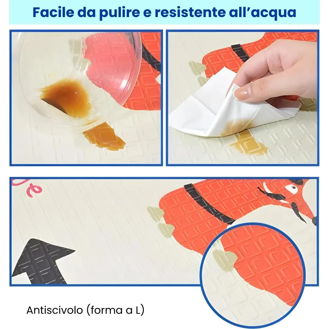 Edibaby, Tappeto Gioco Bambini, 180 x 150 cm, Spessore 1 cm,Tappeti Neonato in XPE Imbottito, Reversibile e Pieghevole, Attività per Cameretta (Fun | 180x150 | 1 cm) - immagine 6