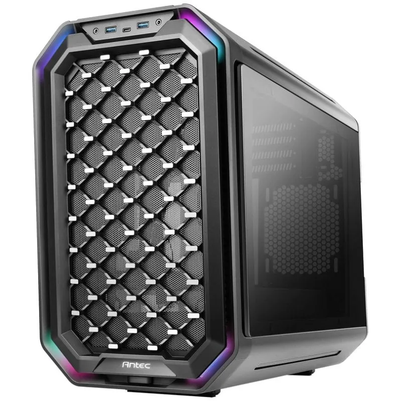 Antec Dark Cube in vetro temperato USB-C Nero - immagine 1