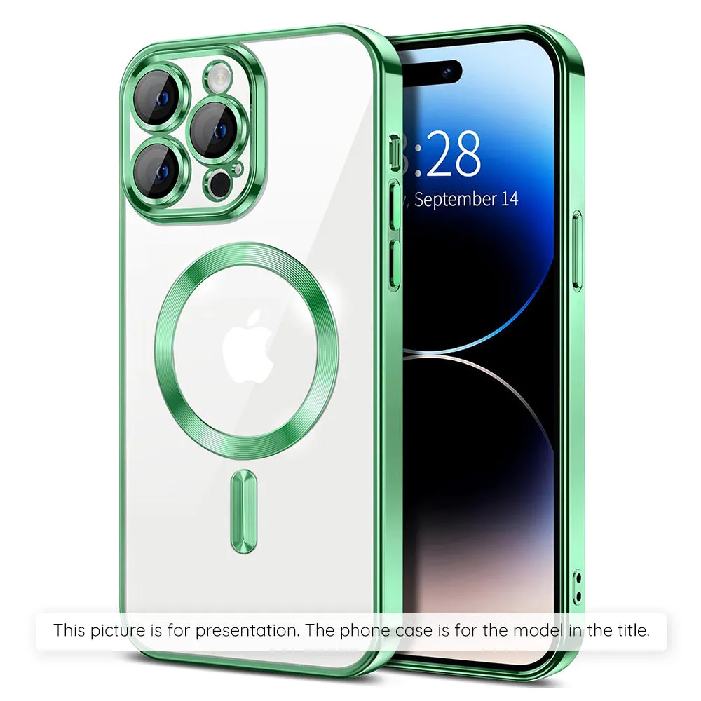 Custodia MagSafe per Xiaomi 17T, Techsuit, Luxury Crystal, Verde Chiaro - immagine 1
