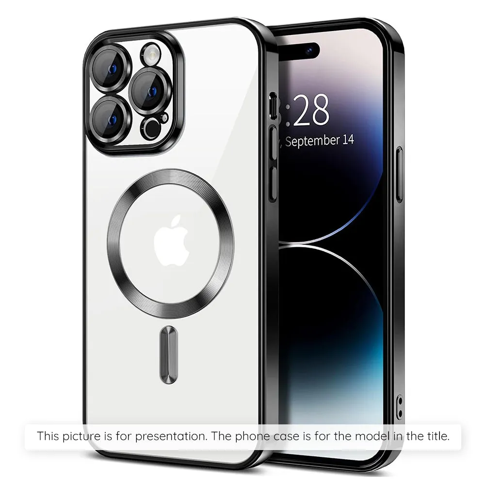 Custodia MagSafe per Xiaomi 17T, Techsuit, Luxury Crystal, Nera - immagine 1