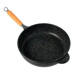 Padella Alluminio antiaderente (28cm) alta con manico amovibile PIERRESTONE Nero 68.28PS - immagine 1