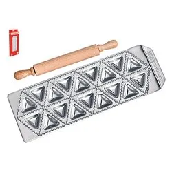 Stampo ravioli 18 fori con rullo legno RAVIOLAMP Silver 3315 - immagine 1